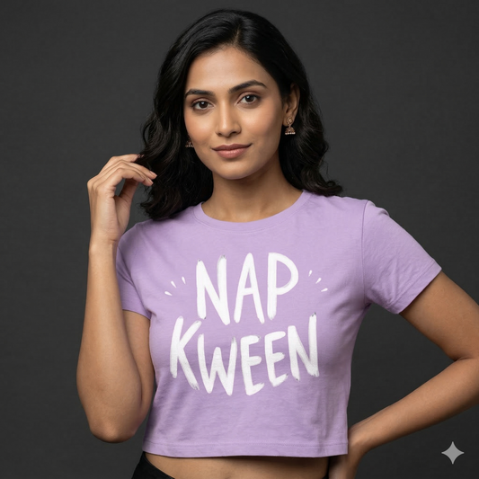 Women's Irish Lavender Napkween  Crop Top
